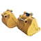 Gelber Bagger Rock Bucket Q355B 0,8 CBM für CAT320 ZX200 DX200 SY205C