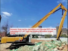 Bagger-Drei-Abschnitte-Abrissarm Hyundai R225 kann angepasst werden 25T-45T Hochhaus-Abriss-Projekt Q355B