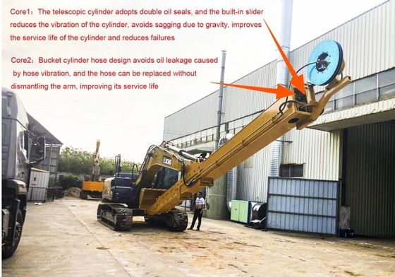 Dauerhafter 20T Arm des Bagger-14M Telescopic Boom Telescopic für Katze ZX200 HITACHI