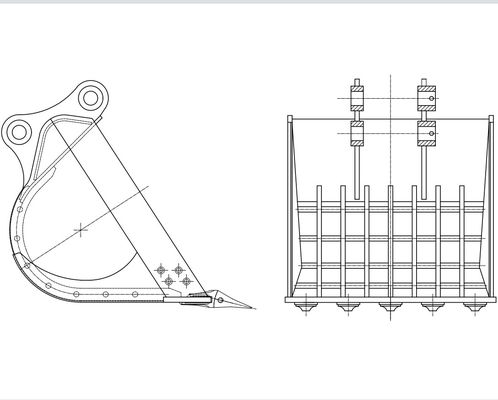 Bagger Screening Bucket, dauerhaftes Bagger-Skeleton Bucket ODM-Soem ZX200 349