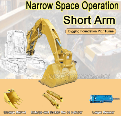 Katze Hitachi Komatsu Bagger Tunnel Boom Bagger Verkürzung Arm Bagger Verkürzung Boom Arm Bagger Boom und Arm Bagger Boom Arm Kurzstrecken Boom