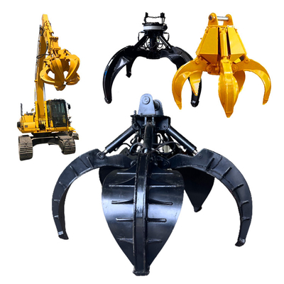 Antiverschleiß-NM400 Bagger Rock Grapple, Q355B-Greifer für 20 Ton Excavator